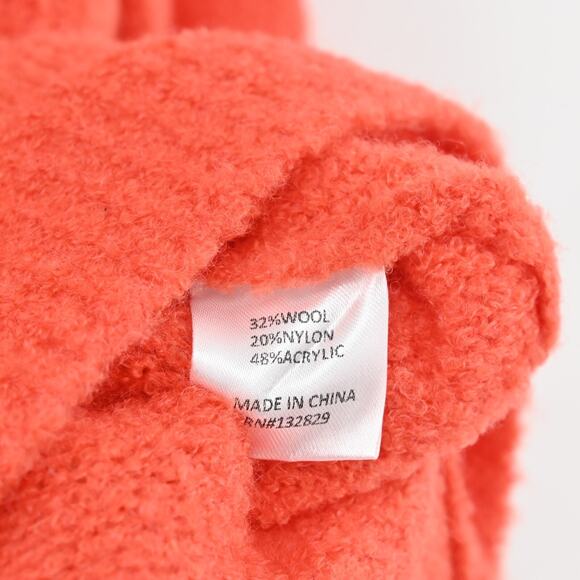 LOVERS FRIENDS Sweater Womens Size XS Wool Blend Coral Mock Neck Knit Top Cozy - Picture 9 of 12